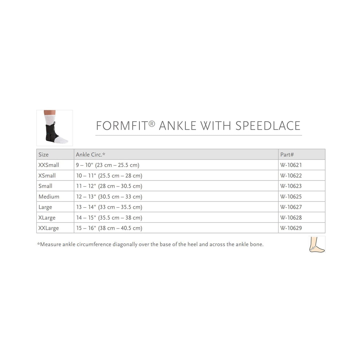 ANKLE BRACE GAMEDAY XS W/STAYS BLK
