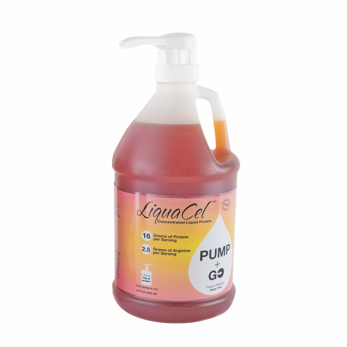 PROTEIN, +GO LIQ PUMP LIQUACELPEACH MANGO 64OZ (2/CS)