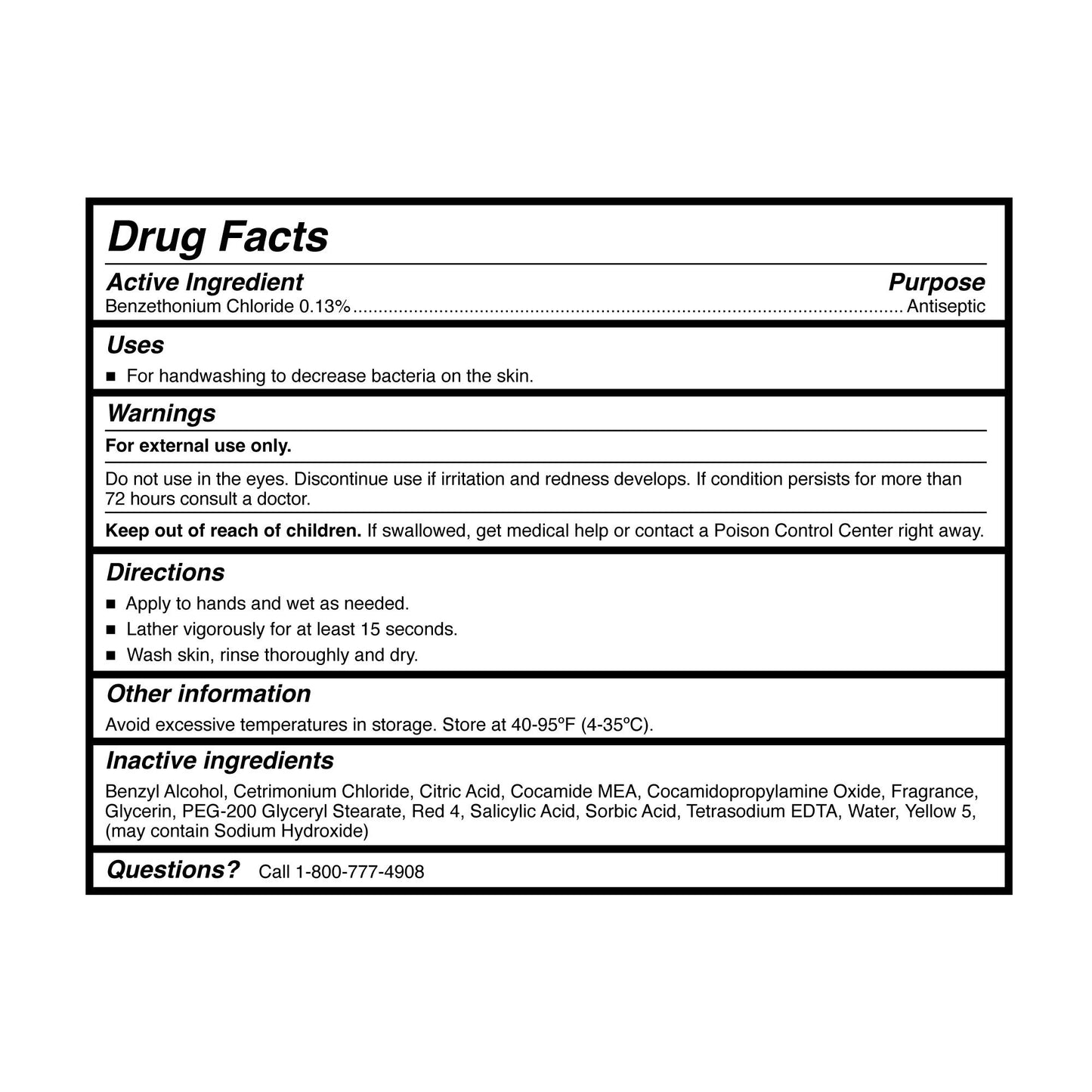SOAP, MCKESSON ANTIB BENZETHONIUM CHLORIDE GL (4/CS)