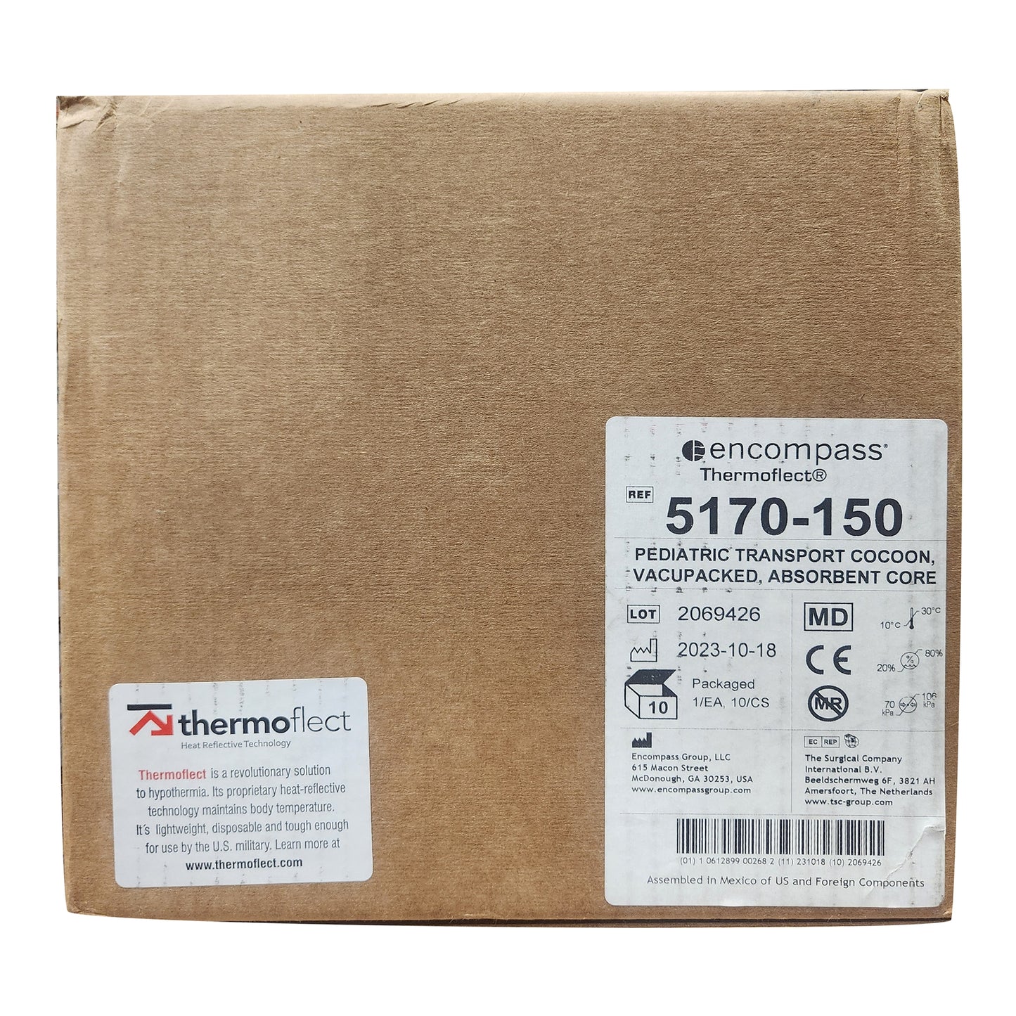 BLANKET, HYPOTHERMIA PED COCOON SLVR (10/CS)