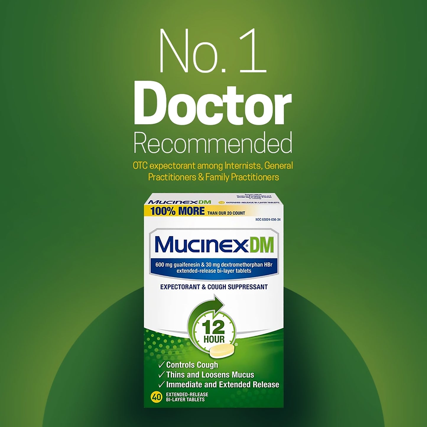 MUCINEX DM, TAB 600-30MG (40/CT)