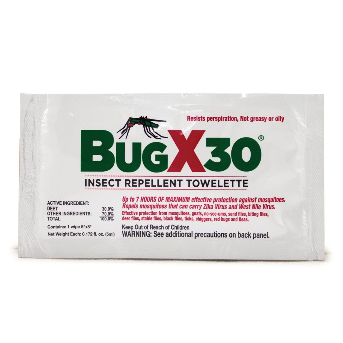 BUGX, TOWELETTE INSECT REPELLANT (50/CS)