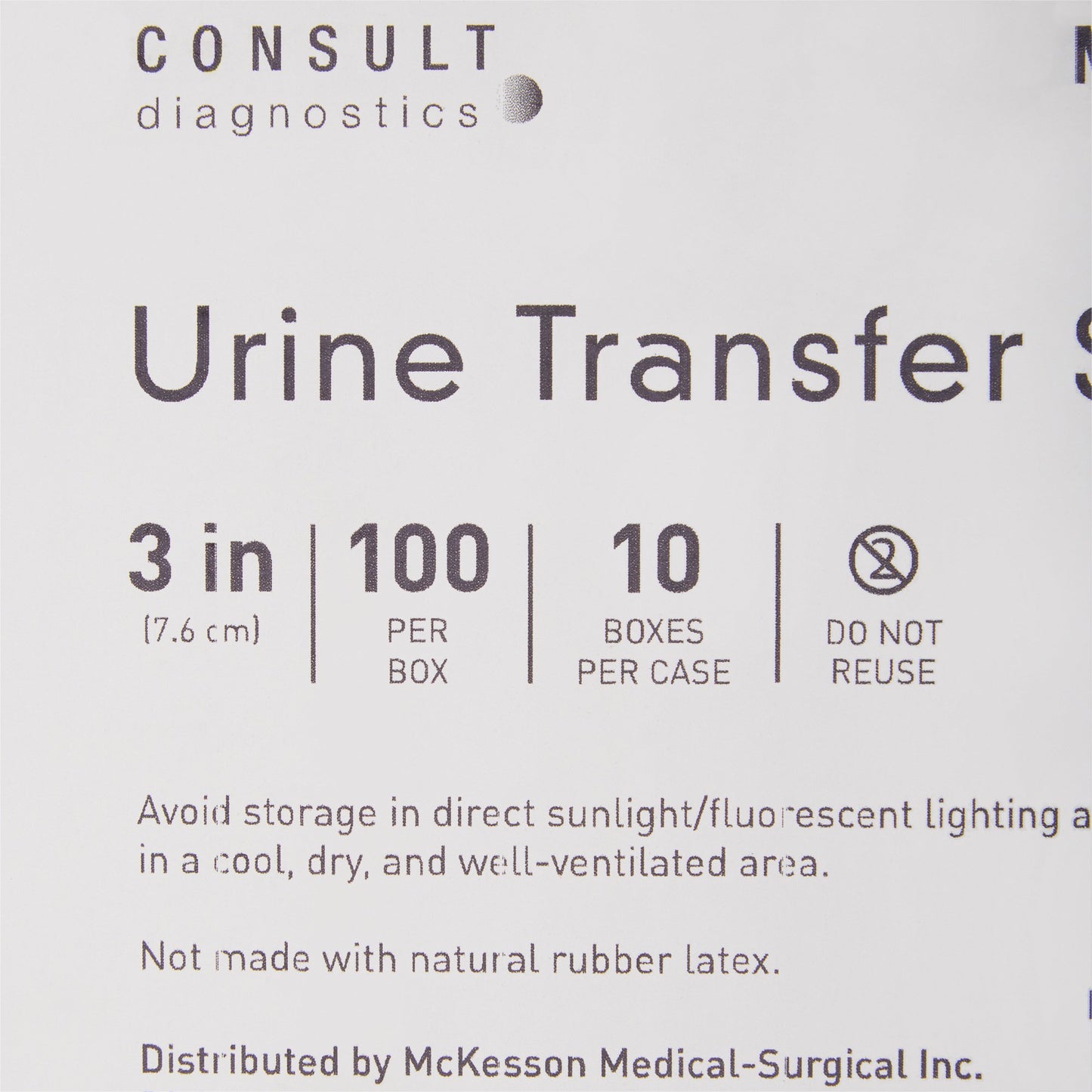 COLLECTION STRAW, F/URINE TRANSFER DEVICE N/S 3" (100EA/BX)