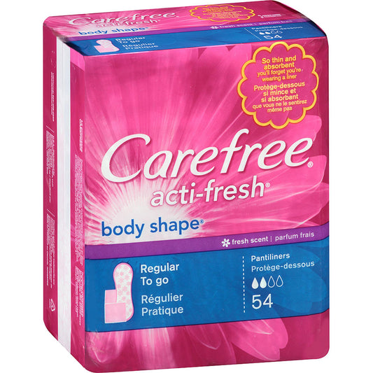 PANT LINER, BDYSHP CAREFREE IND WRP (54/PK)