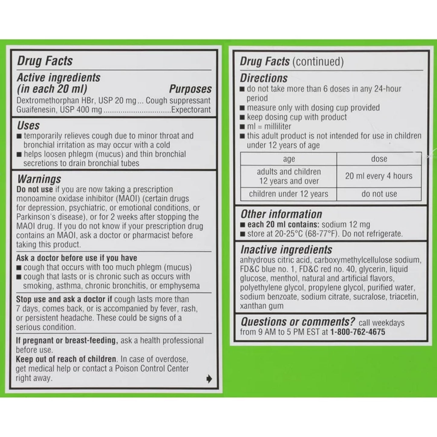 ROBITUSSIN DM, LIQ MAXIMUM STRENGTH ADLT 8OZ