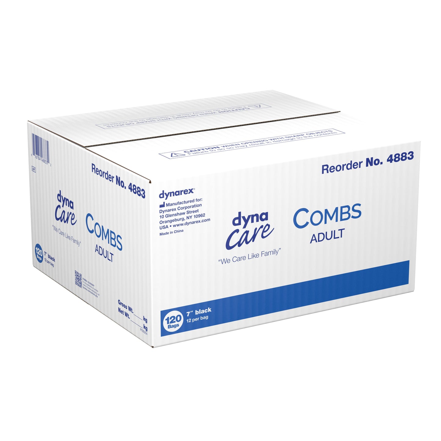 COMB, HAIR BLK 7" (12/BX 120BX/CS)