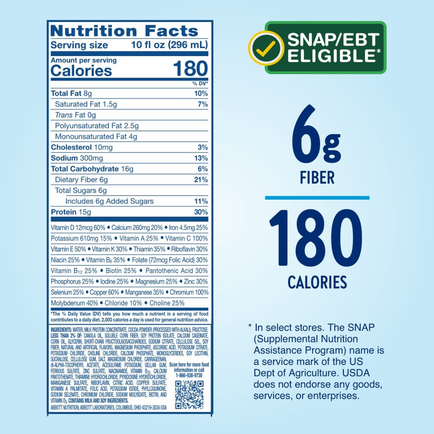 GLUCERNA, SHAKE HUNGER SMART CHOCOLATE 10OZ (24/CS)