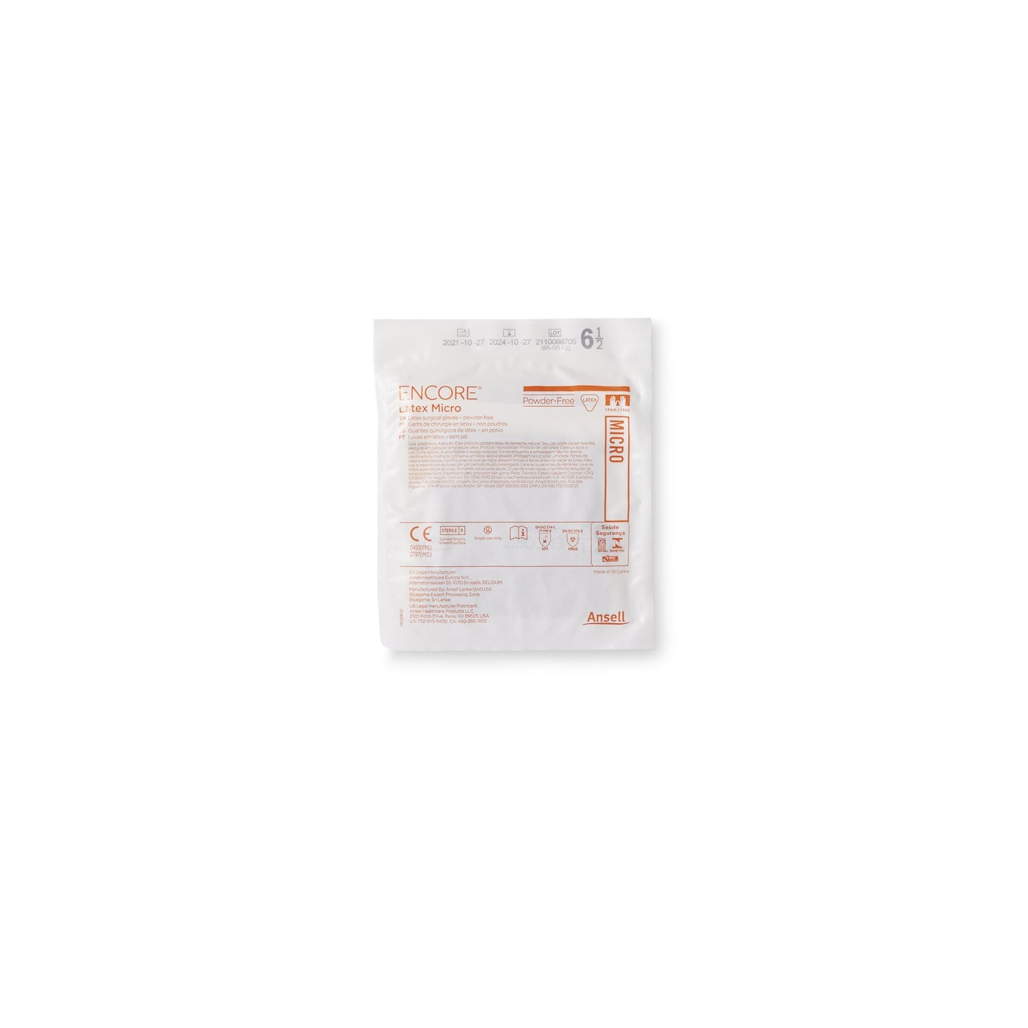 GLOVE, SURG LTX 6.5 STR2 SMTH (50PR/BX 4BX/CS)