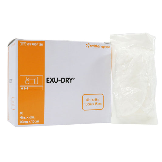 DRESSING, NONADHRNT EXU-DRY 4"X6" (10/BX 12BX/CS)