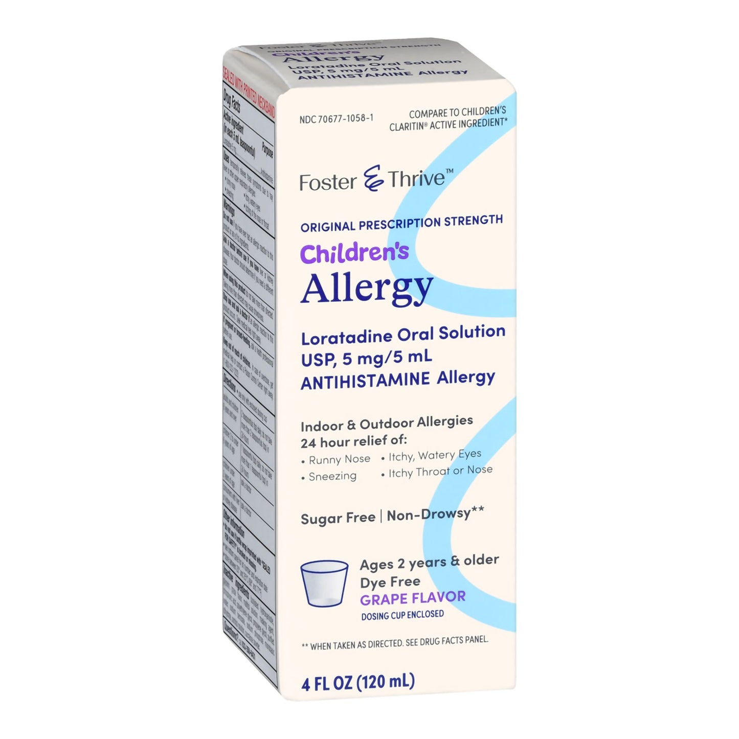LORATADINE, SYRP FT CHILDRENS ALLERGY SUG/FREE GRAPE 4OZ