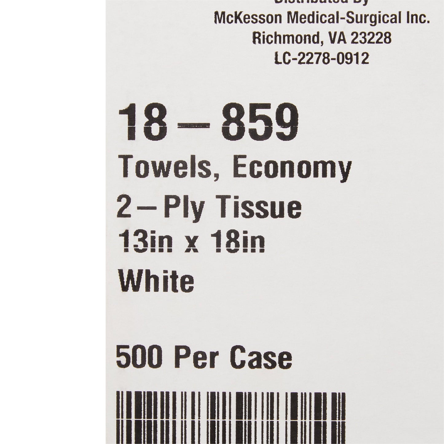 TOWEL, PRO 2PLY WHT 13X18 (500/CS)