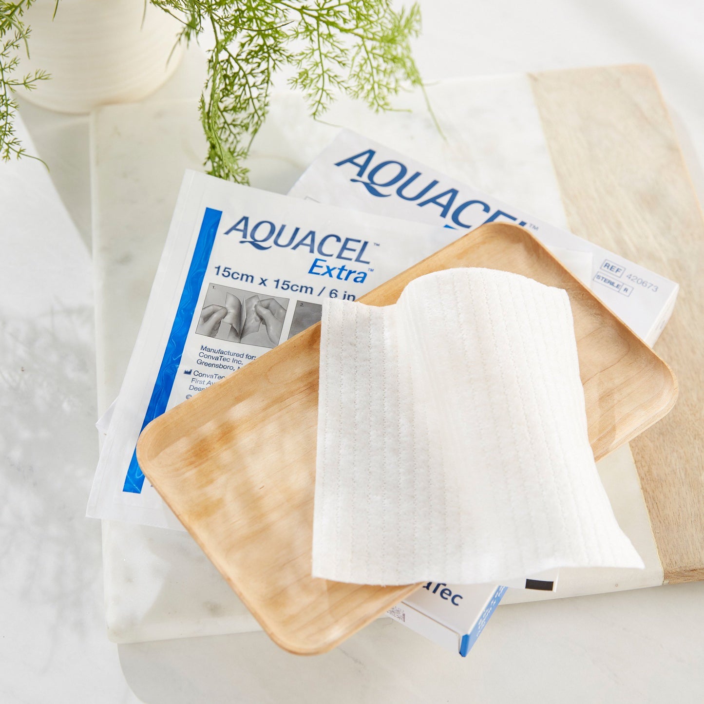 DRESSING, WND AQUACEL X HYDFBRW/O BORDER 6X6" (5/B