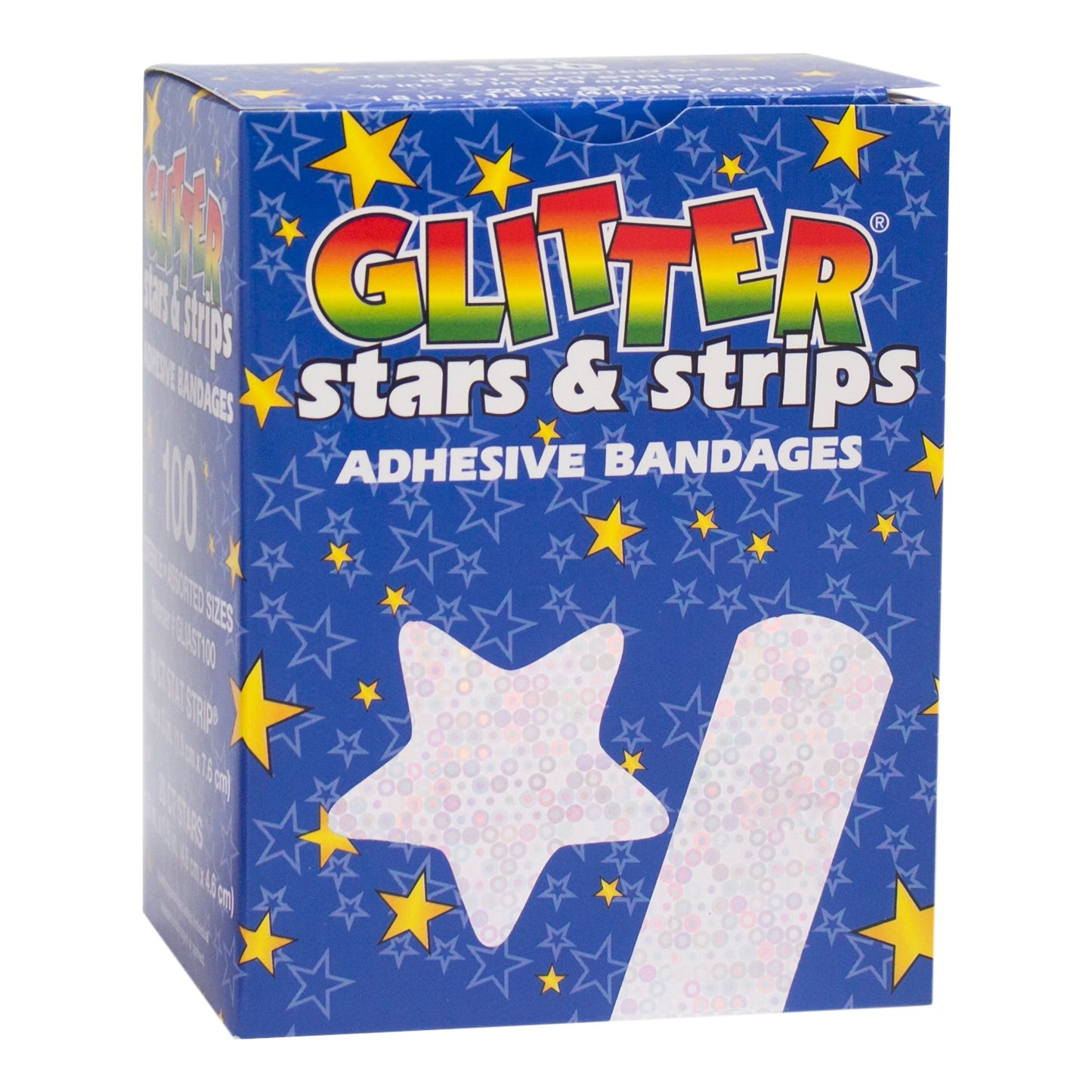 BANDAGE, GLITTER STRIPS 3/4"X3" (100/BX)