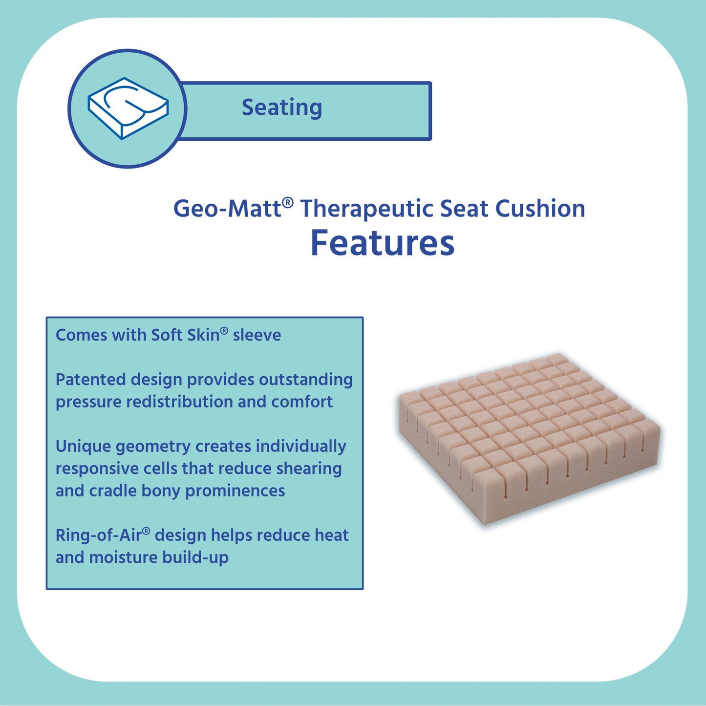 CUSHION WHEELCHAIR SOFTSKIN