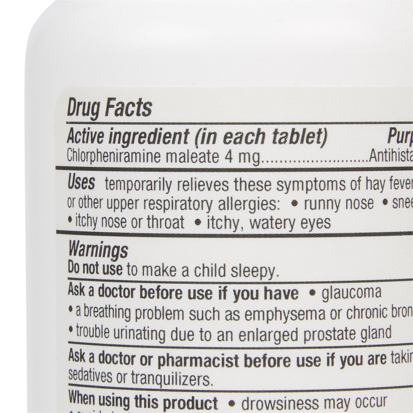 ALLERGY, TAB 4MG (100/BT 12BT/CS)
