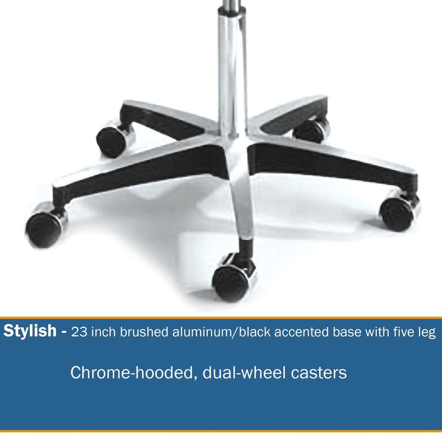 STOOL, EXAM PNEU 5LEG BLACK