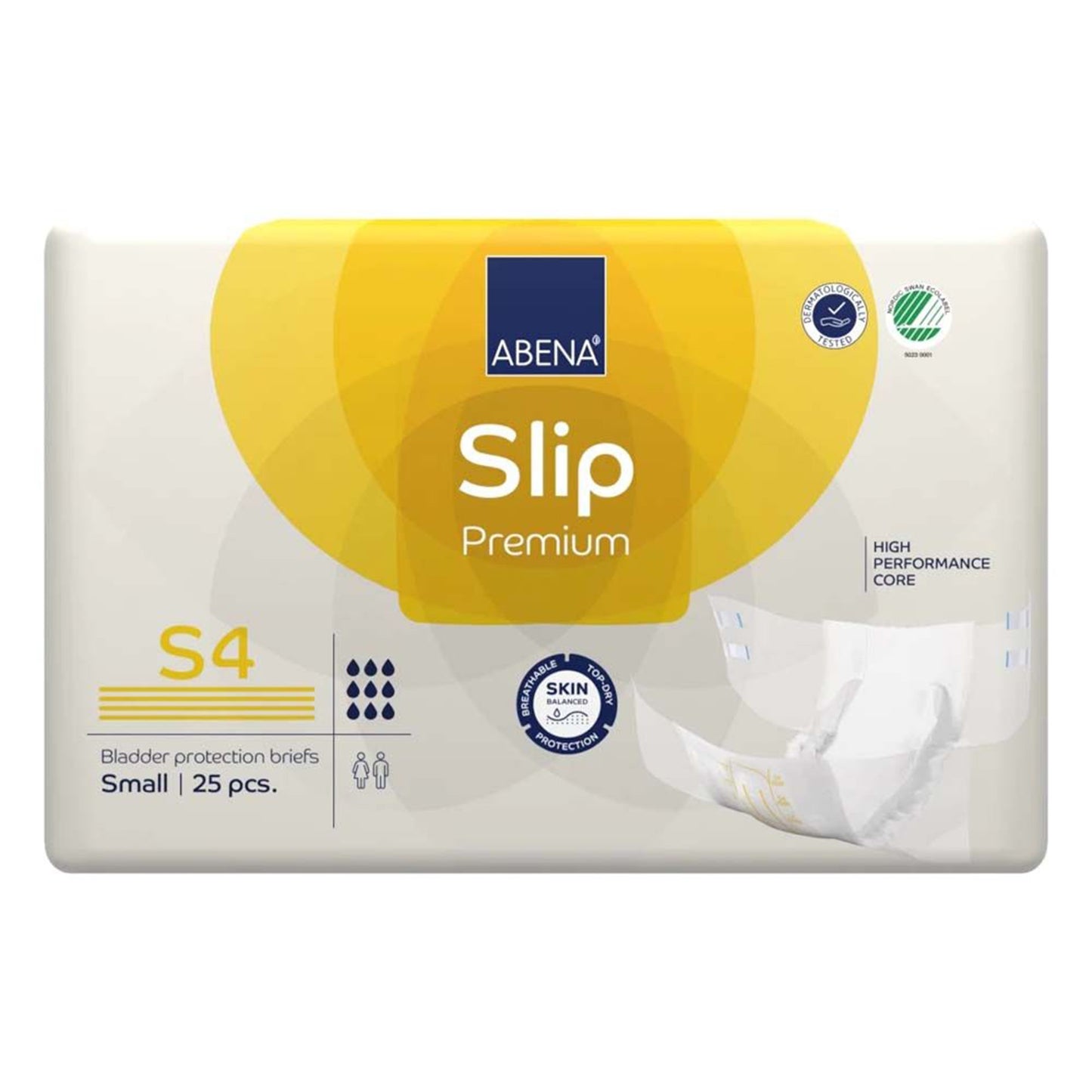 BRIEF, INCONT ABENA SLIP PREM ADLT S4 SM (25/PK 3PK/CS)