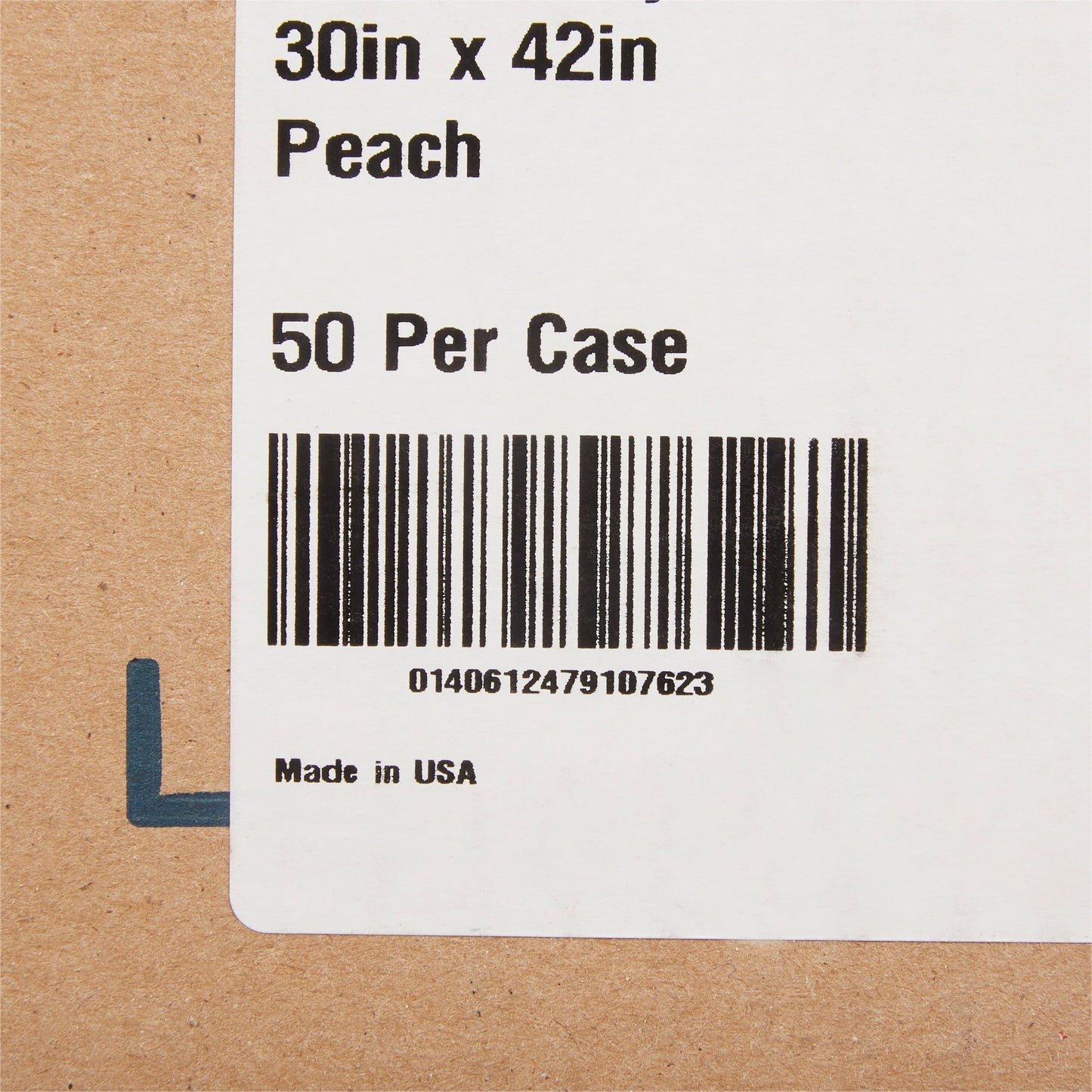 GOWN, EXAM T/P/T F/B OPN PEACH30X42 (50/CS)