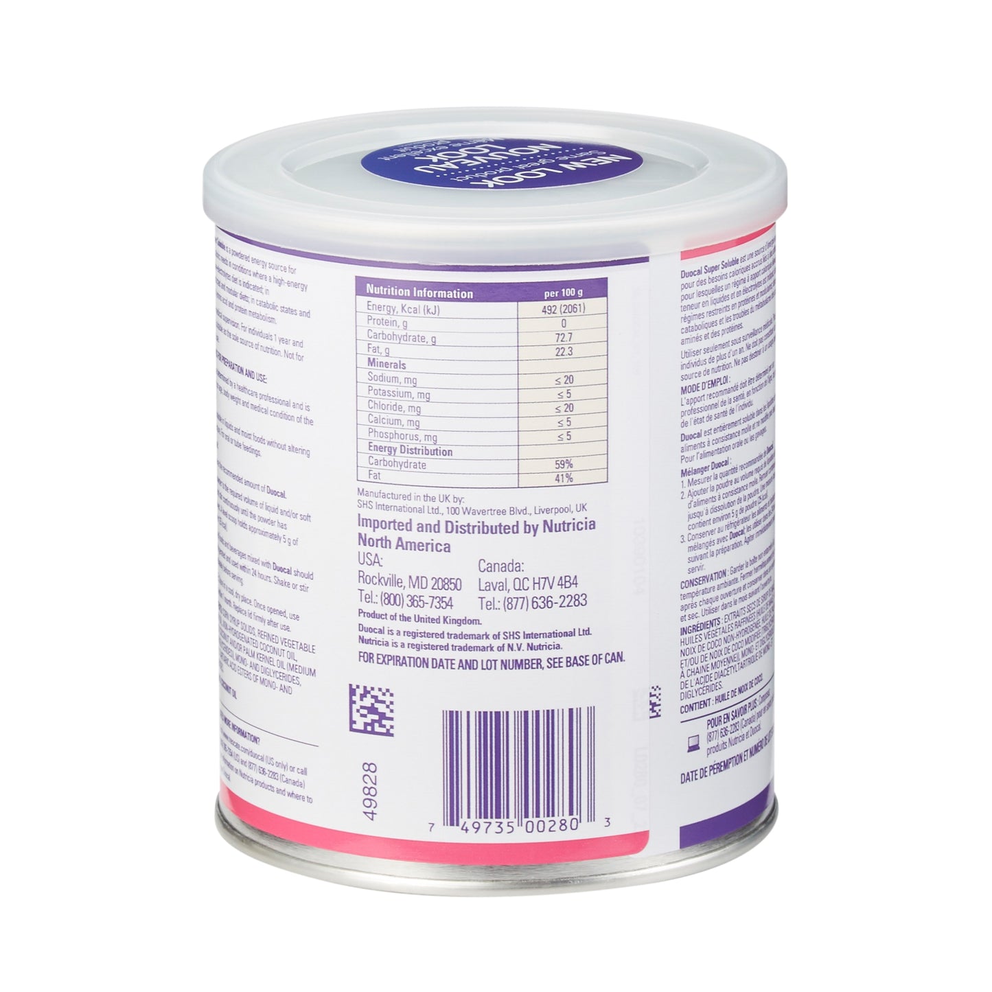 SUPER SOLUBLE DUOCAL, PDR UNFLV 14OZ 400GM (6/CS)