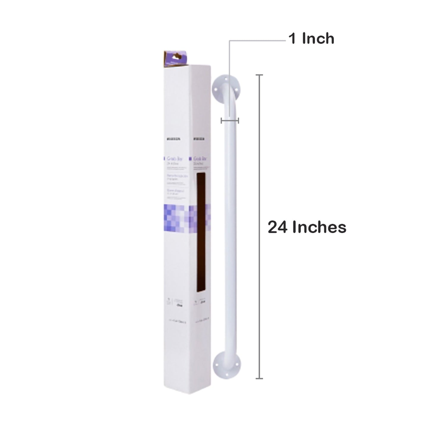 BAR, GRAB MOUNT PDR COATED WHT24" (3/CS)