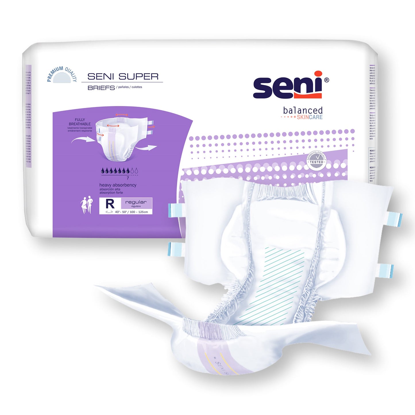 BRIEF, INCONT SENI SUPER REG 40"-50" (25/PK 3PK/CS)