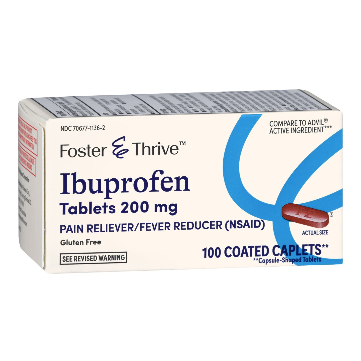 IBUPROFEN, TAB FT SM 200MG (100/BT)