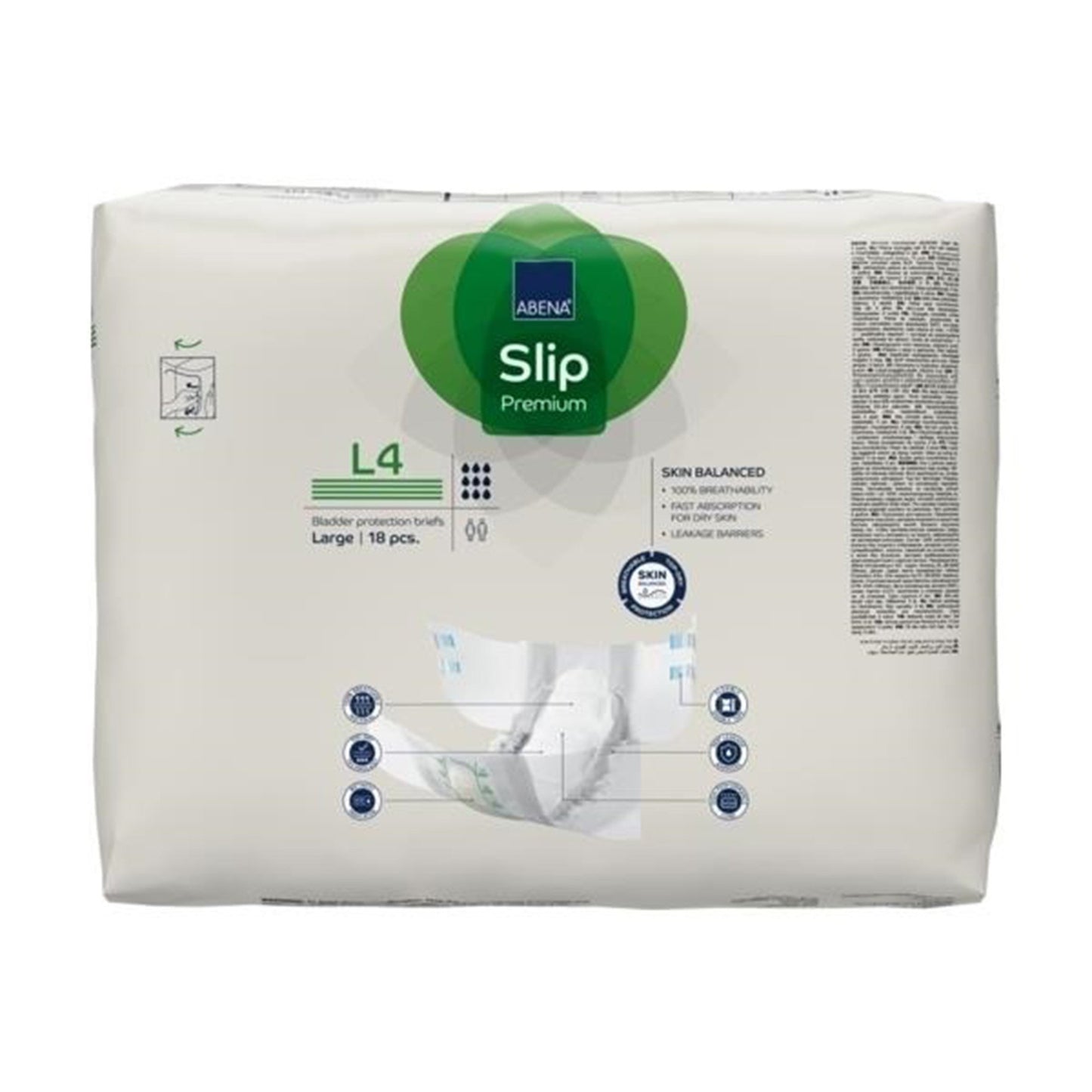 BRIEF, INCONT ABENA SLIP PREM ADLT L4 LG (18/PK 4PK/CS)