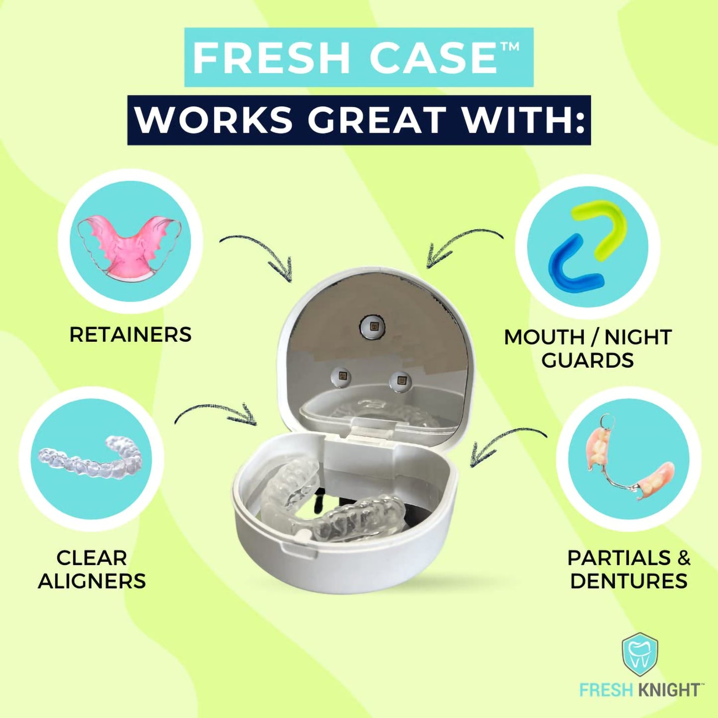 CASE, RETAINER MOUTH GUARD UV PORT WHT (100/CS)