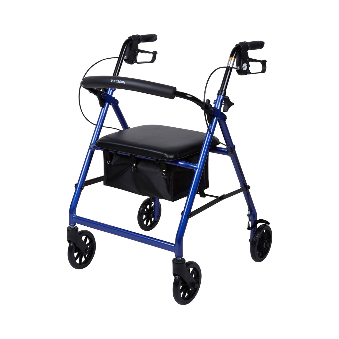 WALKER, ROLLATOR LTWT FOLDING ALUM W/6" WHLS BLU 300LB