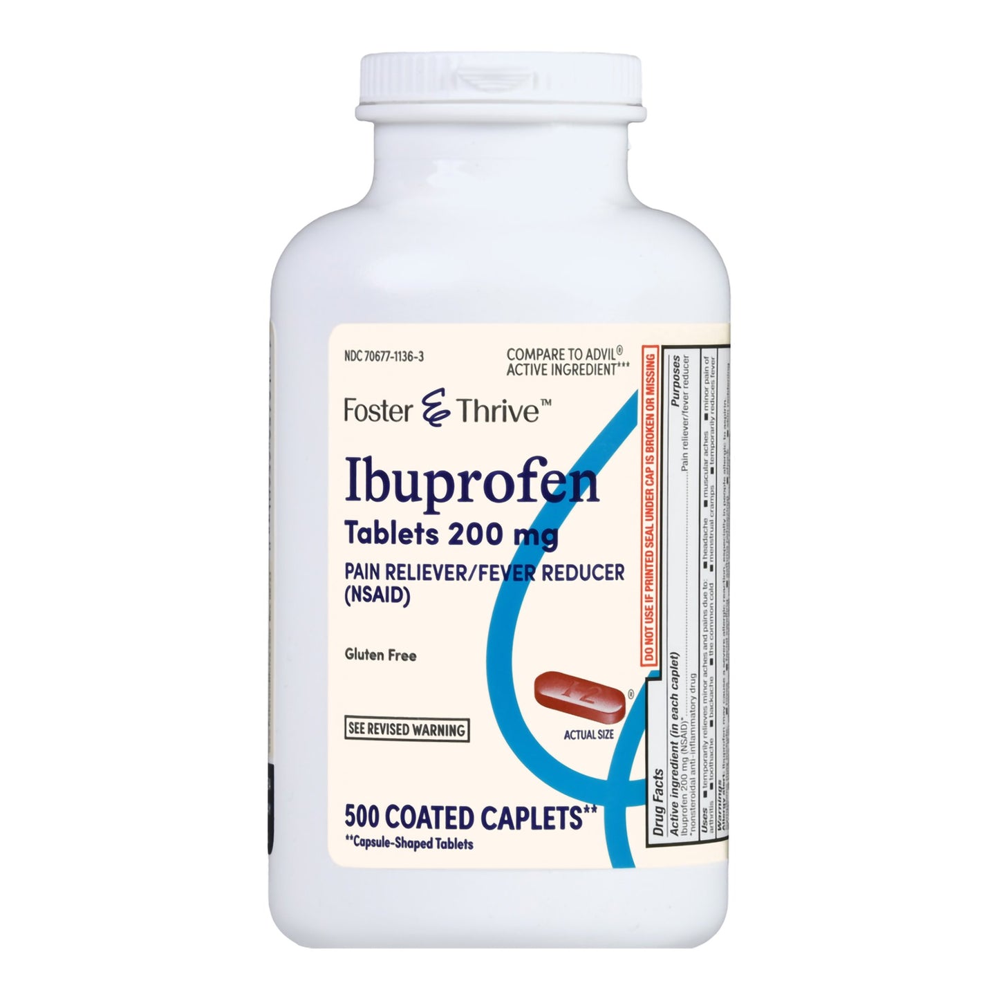 IBUPROFEN, TAB FT SM 200MG (500/BT)