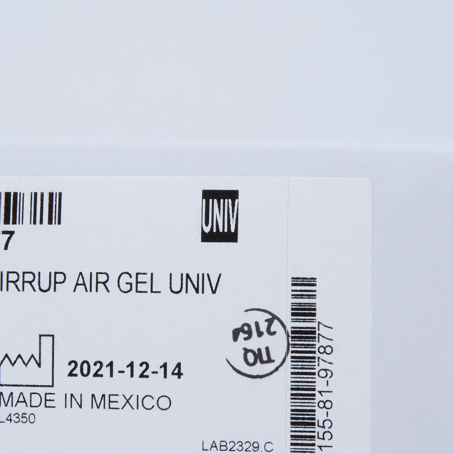 ANKLE BRACE, AIR STIRRUP GEL UNIVERSAL REG 10"