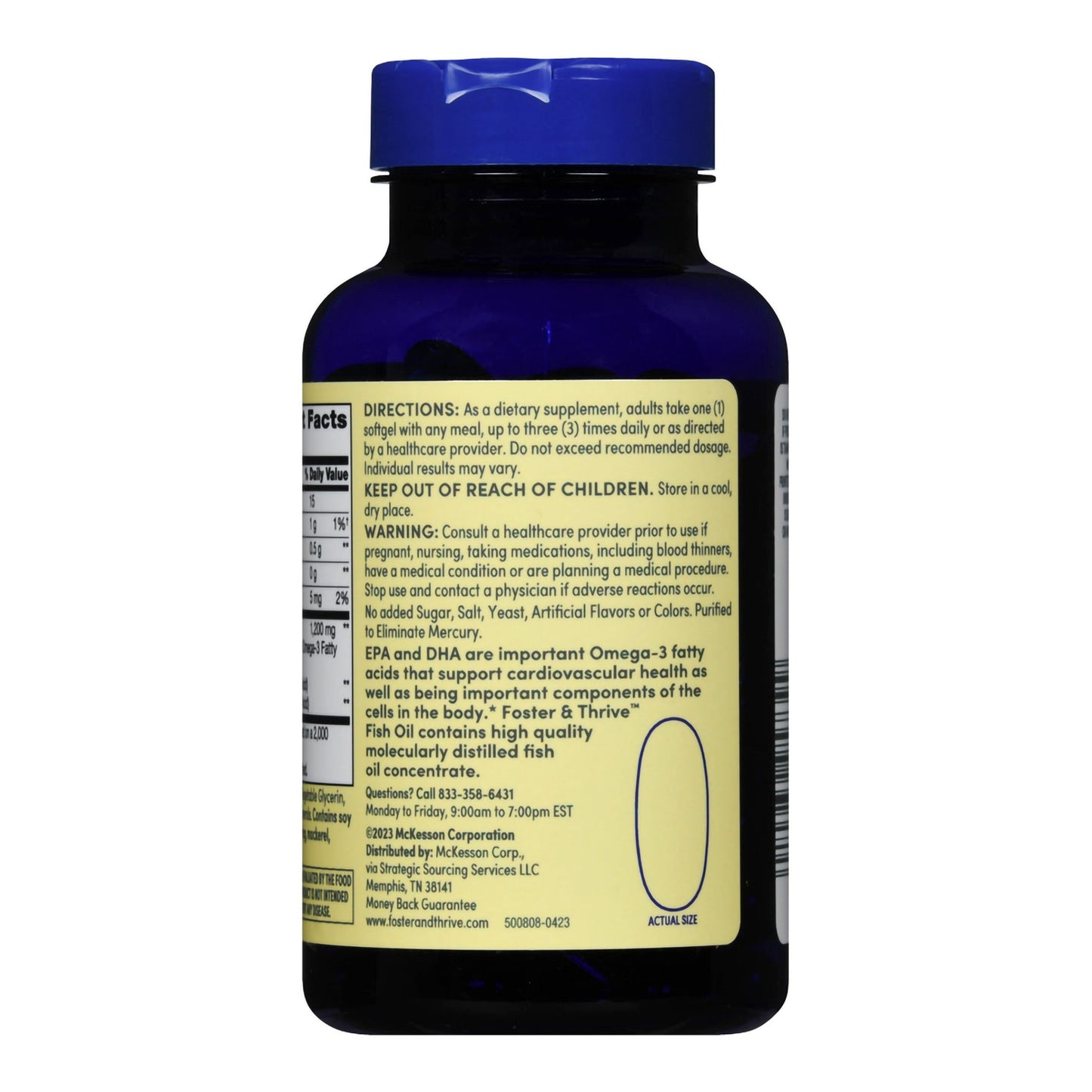 FISH OIL, CAP SGEL FT SM 1200MG (100/BT)