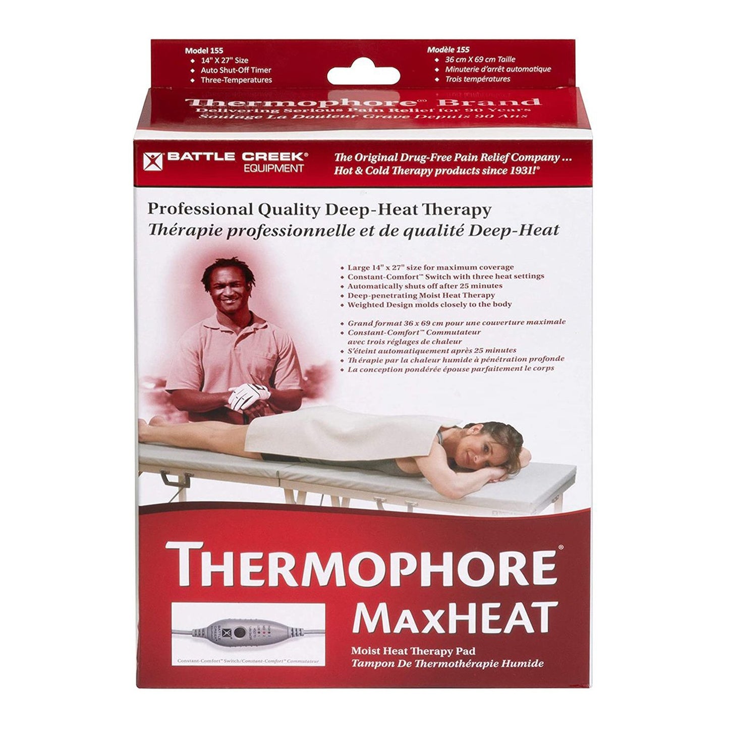 THERMOPHORE PACK, LG W/20MIN TIMER 14"X27"