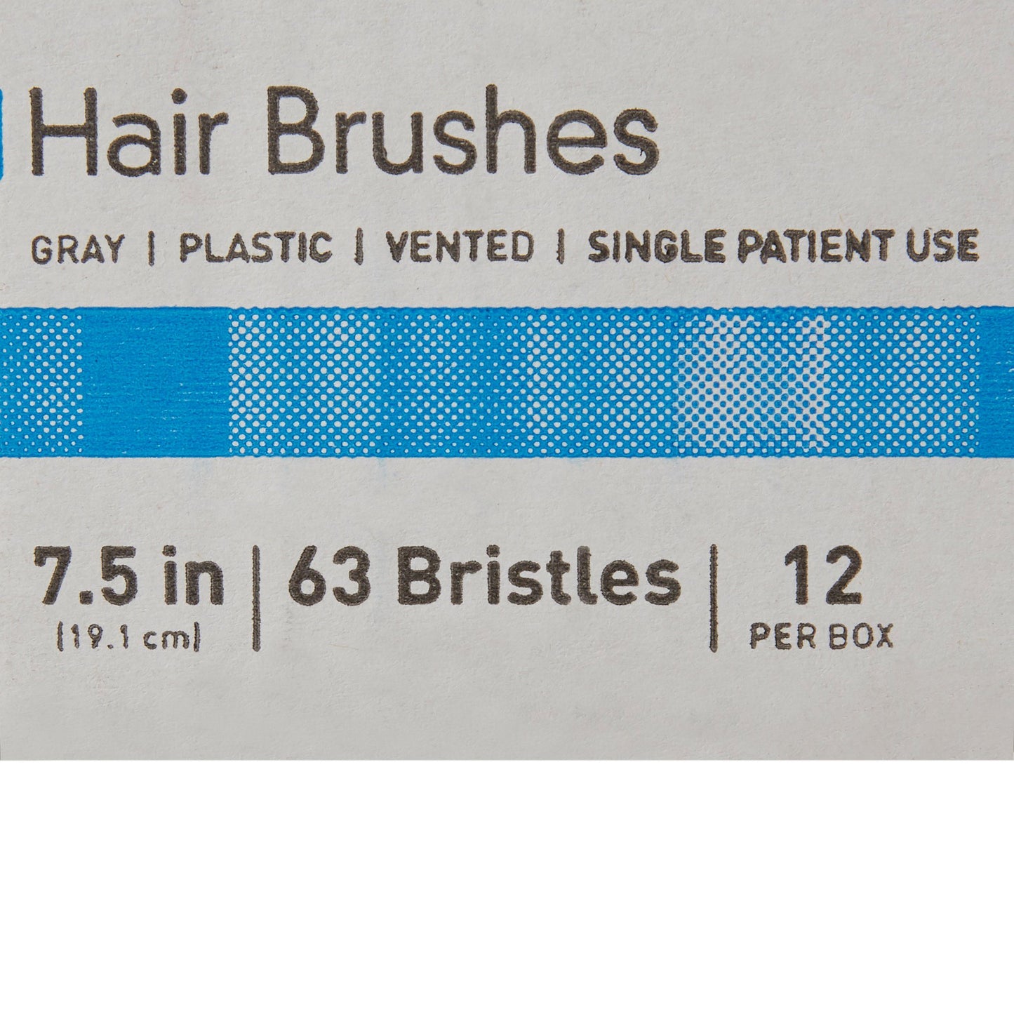 HAIRBRUSH, PLAS GRY (12/BX 24BX/CS)
