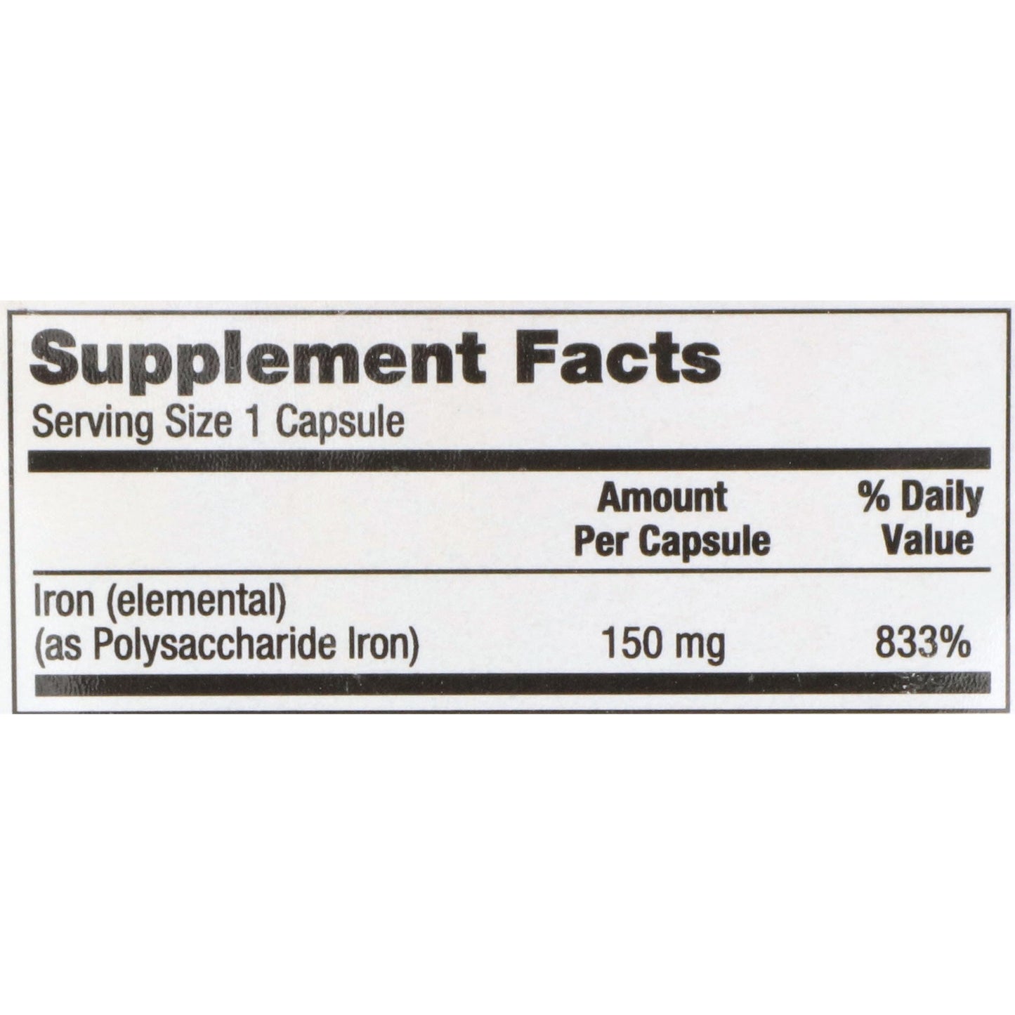IRON FERRIC POLYSACCHARIDE, CAP 150MG (100/BT 12BT