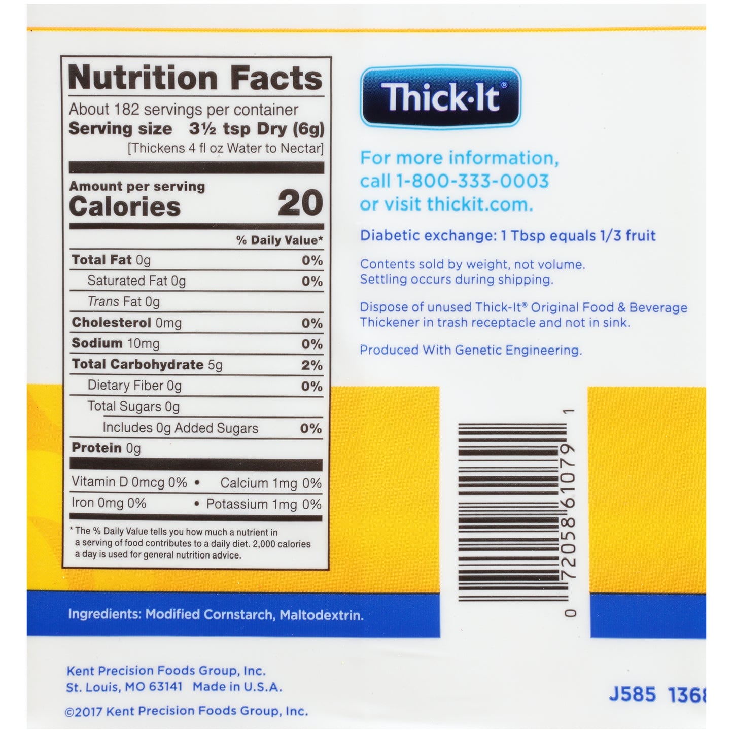 THICK IT, INSTANT FOOD THICKENER 36OZ (6/CS)