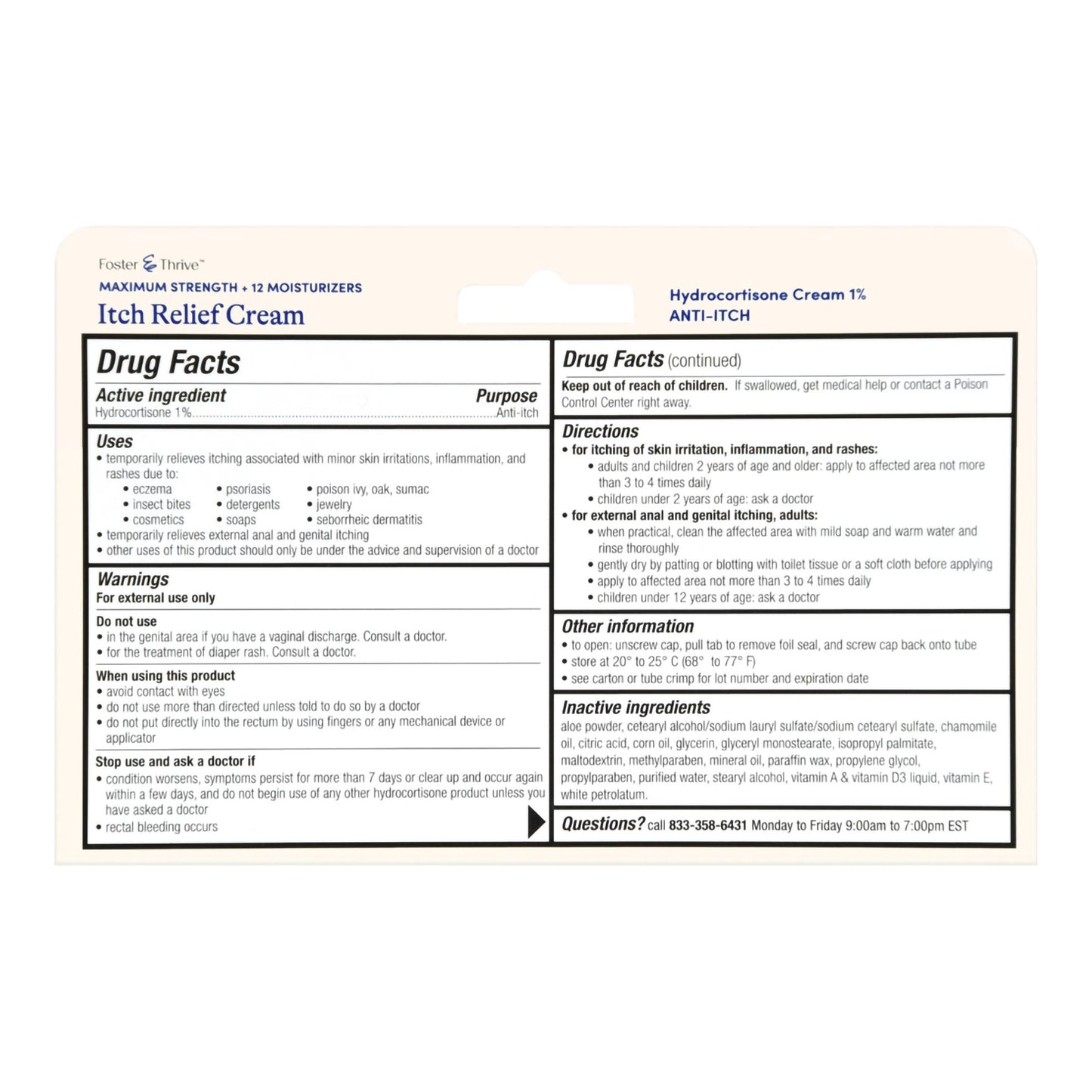 HYDROCORTISONE, CRM FT SM MAX STRNTH 1% 1OZ