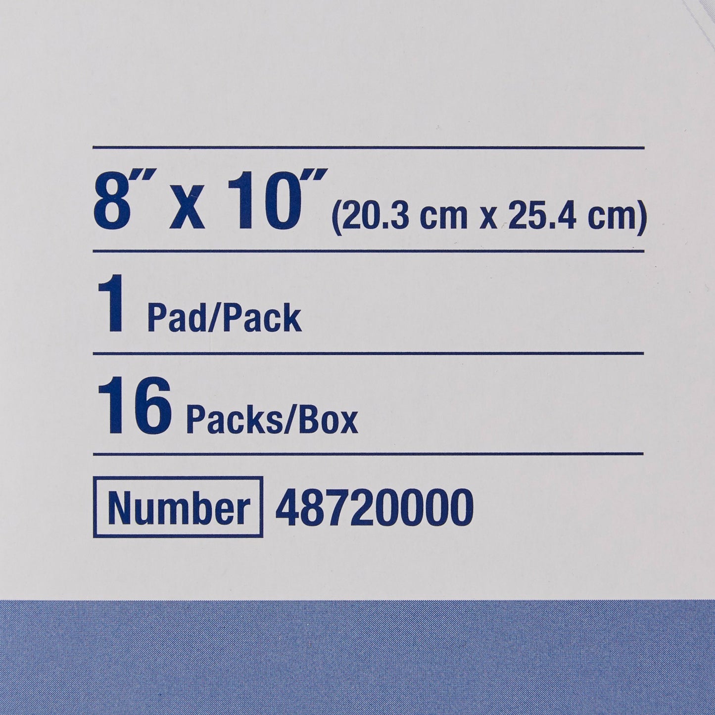 PAD, ABDN SORBALUX 8"X10" (16/BX 20BX/CS)
