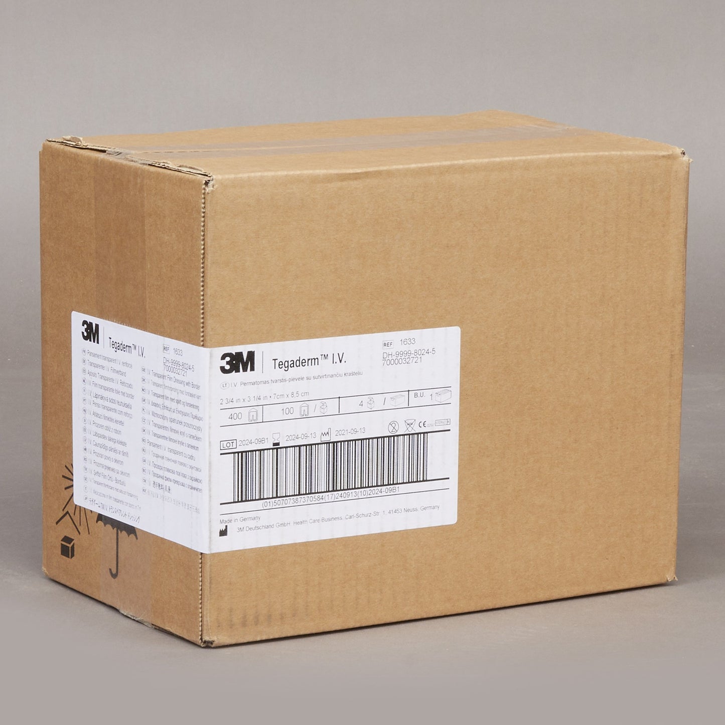 DRESSING, TEGADERM IV 2 3/4"X31/4" (100/BX) 3M