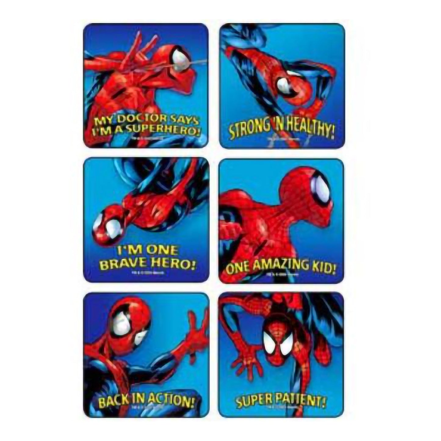 STICKER, SPIDER MAN STRONG & HEALTHY (90/PK)