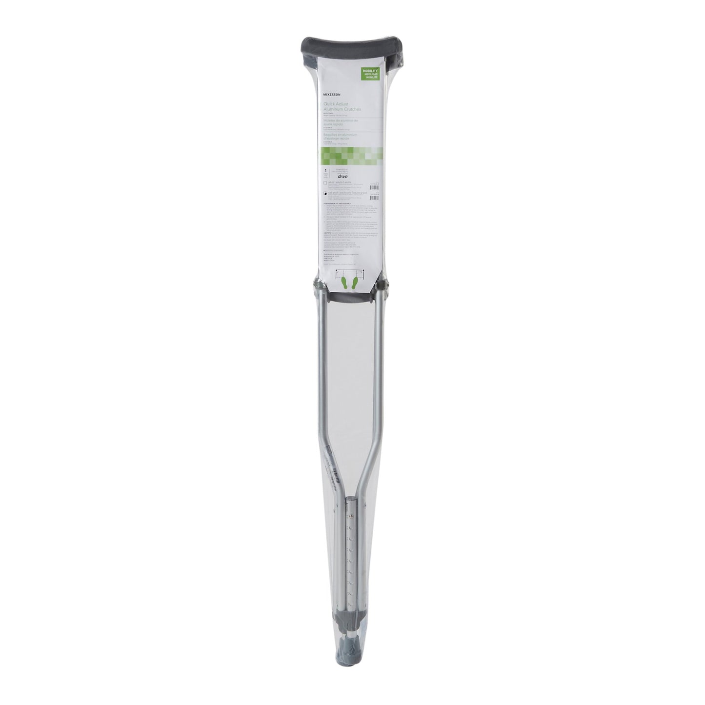 CRUTCH, ALUMINIUM QUICK ADJ TALL ADLT 350LB (8PR/CS)