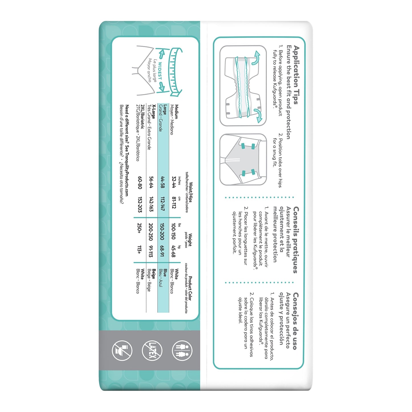 BRIEF, INCONT TRANQUILITY HVY ABSRB LG (12/BG 6BG/CS)