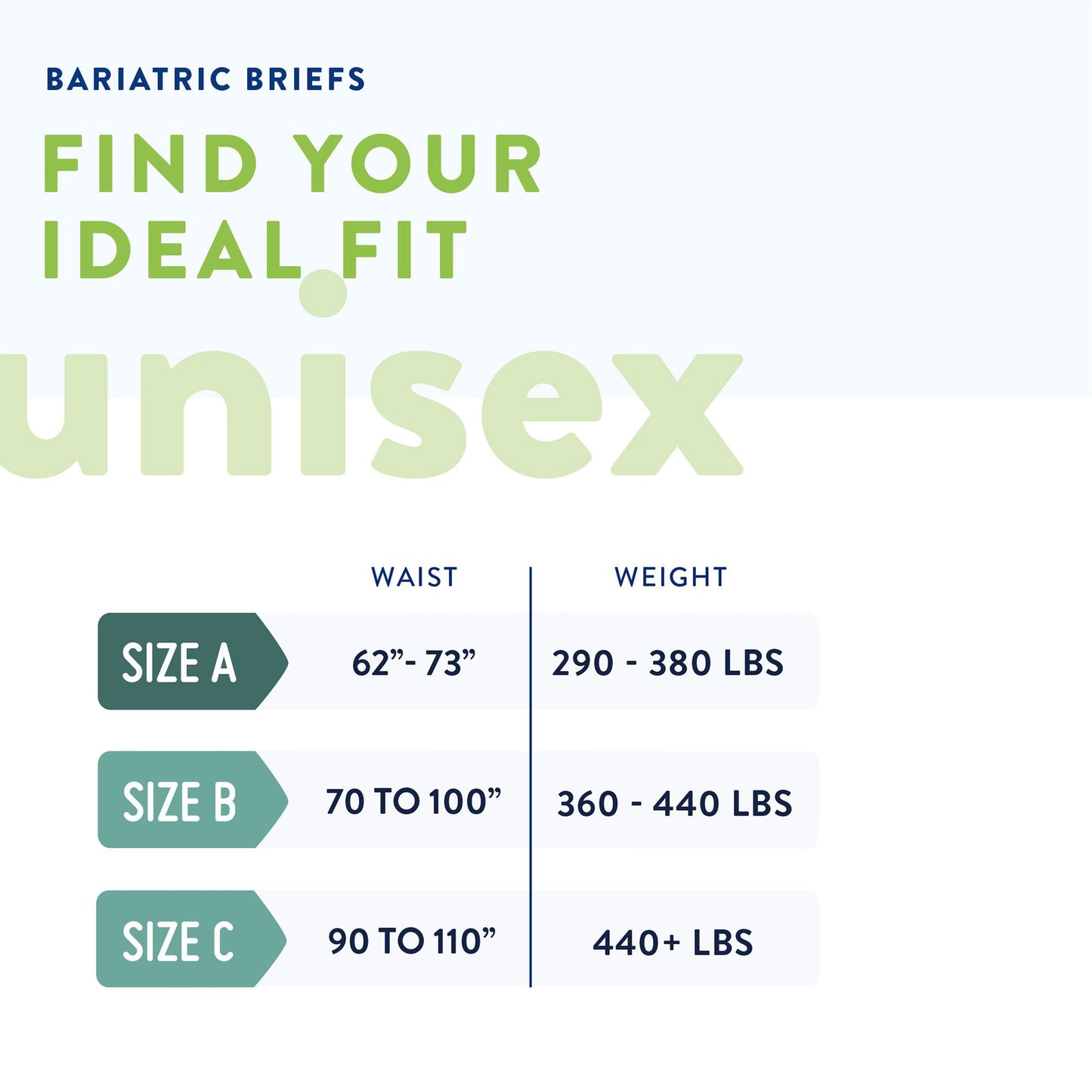BRIEF, BARIATRIC PREVAIL C UP TO 110" (8/BG 4BG/CS)