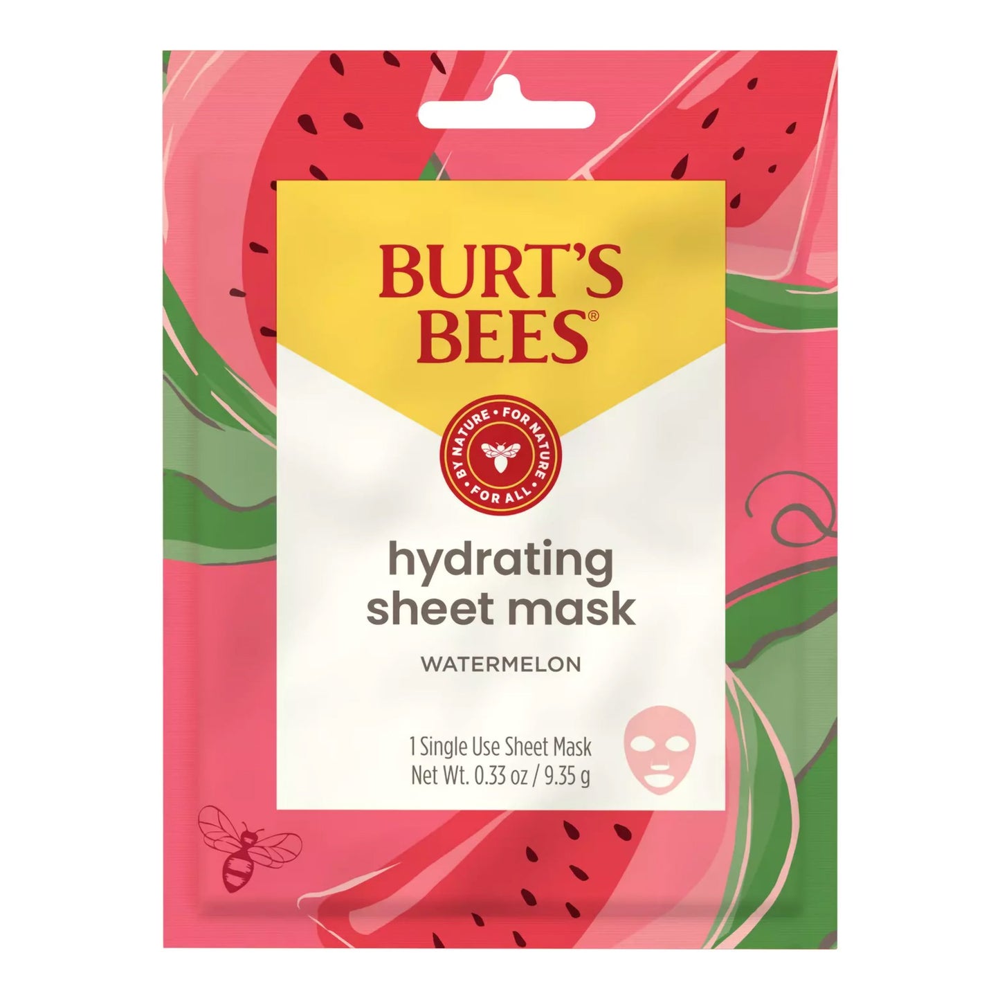 BURT BEES, FACIAL SHEET MASK HYDRATING WATERMELON (6/CT)
