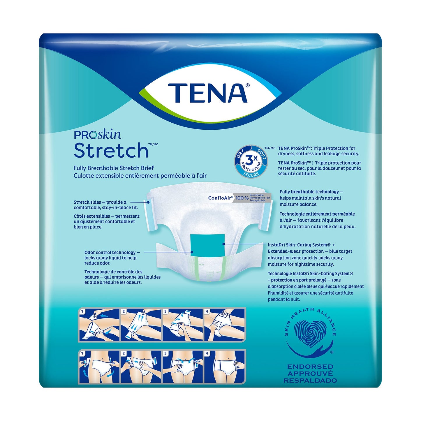 BRIEF, TENA SUPER STRCH LG/XLG(28/BG 2BG/CS) SCAPER