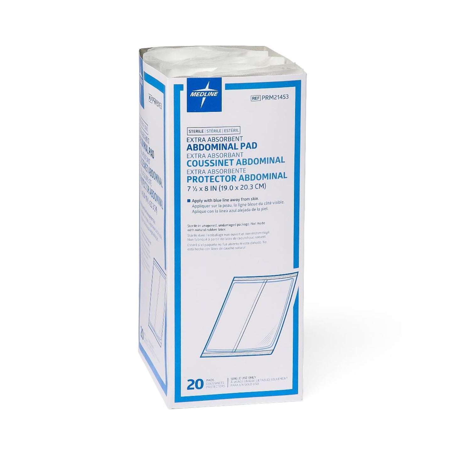 PAD, CARING ABDN COMBINE STR 8"X7 1/2" (20/BX 12B