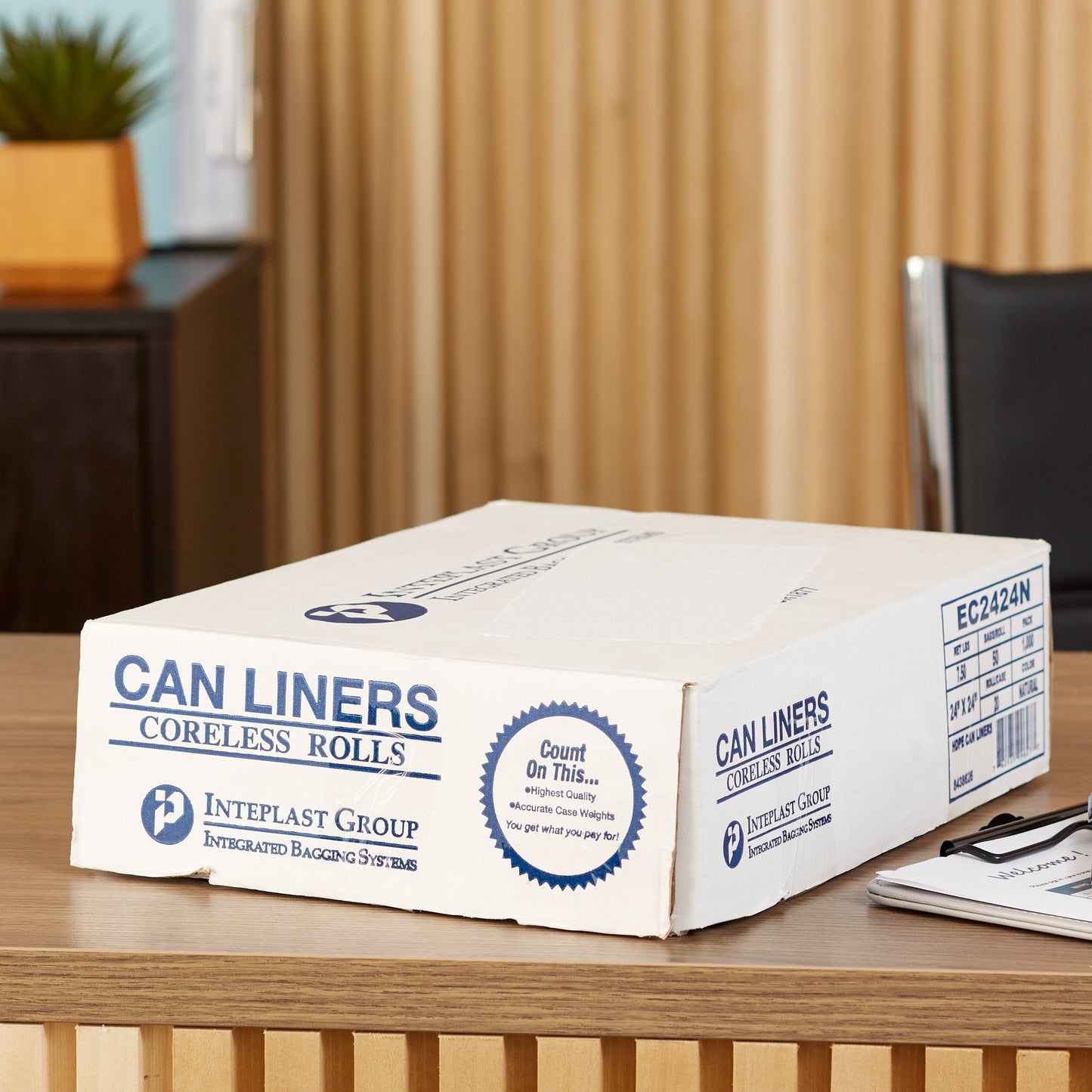 LINER, CAN CLR 5MIC 24"X24"10GL (1000/CS)
