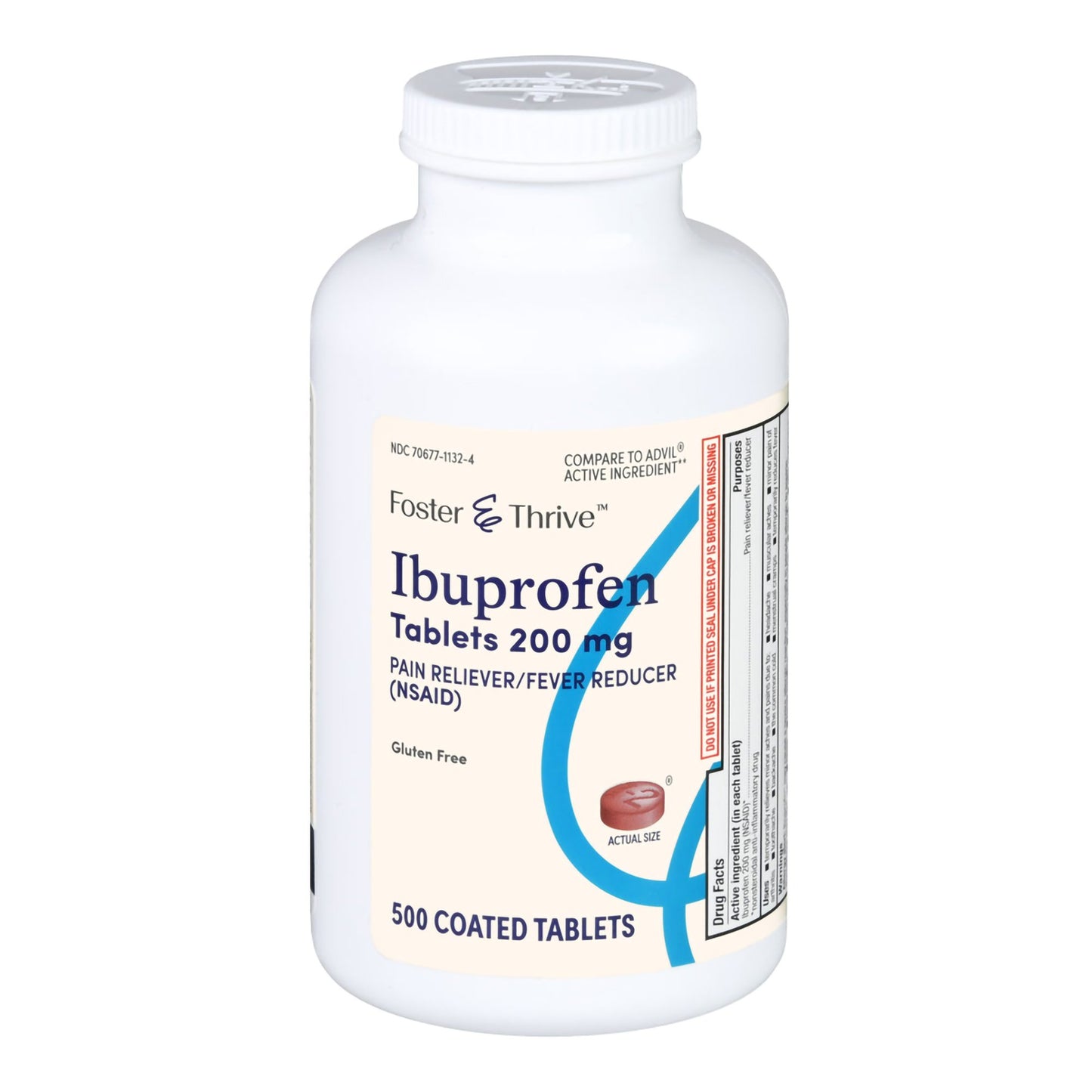 IBUPROFEN, TAB FT 200MG (500/BT)