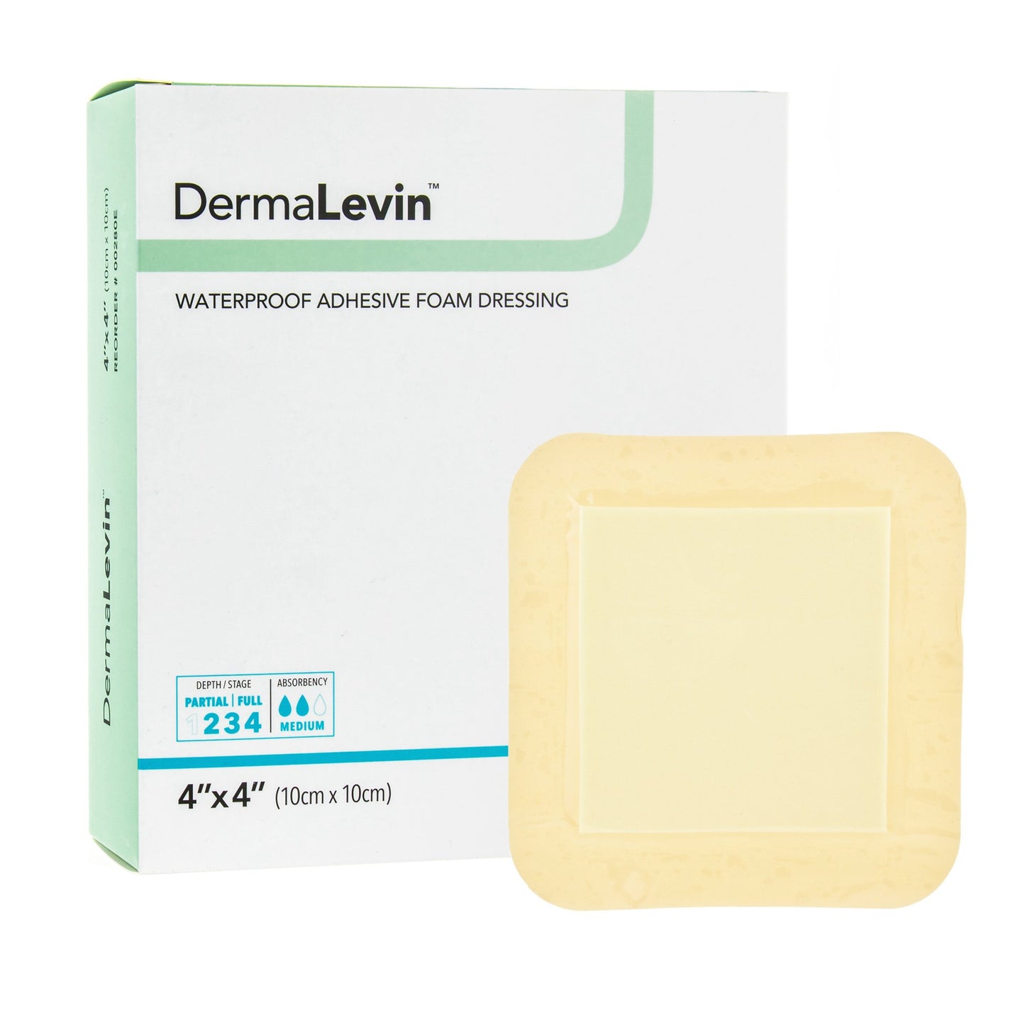 DRESSING, WND DERMALEVIN 4X4 (10/BX)