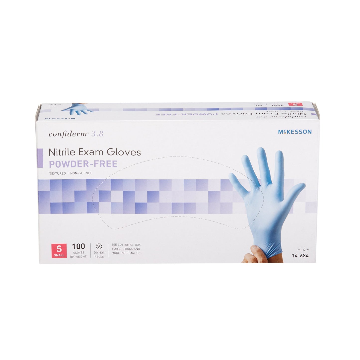 GLOVE, EXAM NTRL SM N/S 3.8 (100/BX 10BX/CS)